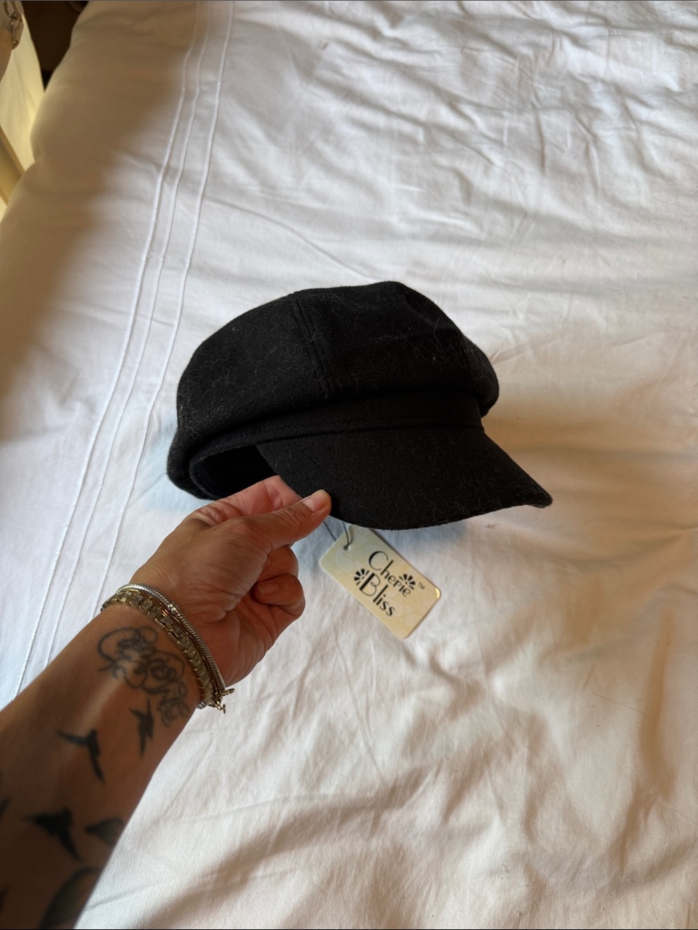 Cherie Bliss Black Newsboy Cap for Men